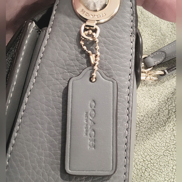 SOLD- Coach Kleo Shoulder Bag 17 in Granite/Gold- - Picture 8 of 15